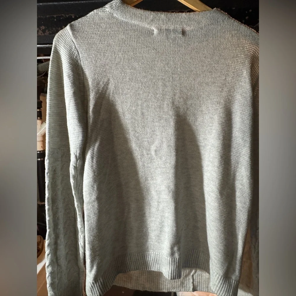Banana Republic Gray Ribbed Crew Neck Sweater - Picture 3 of 3